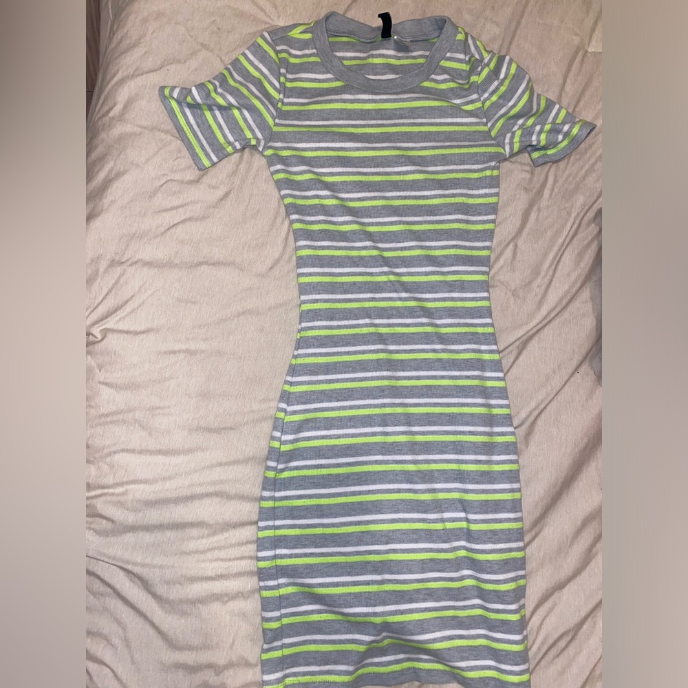 Neon striped dress
